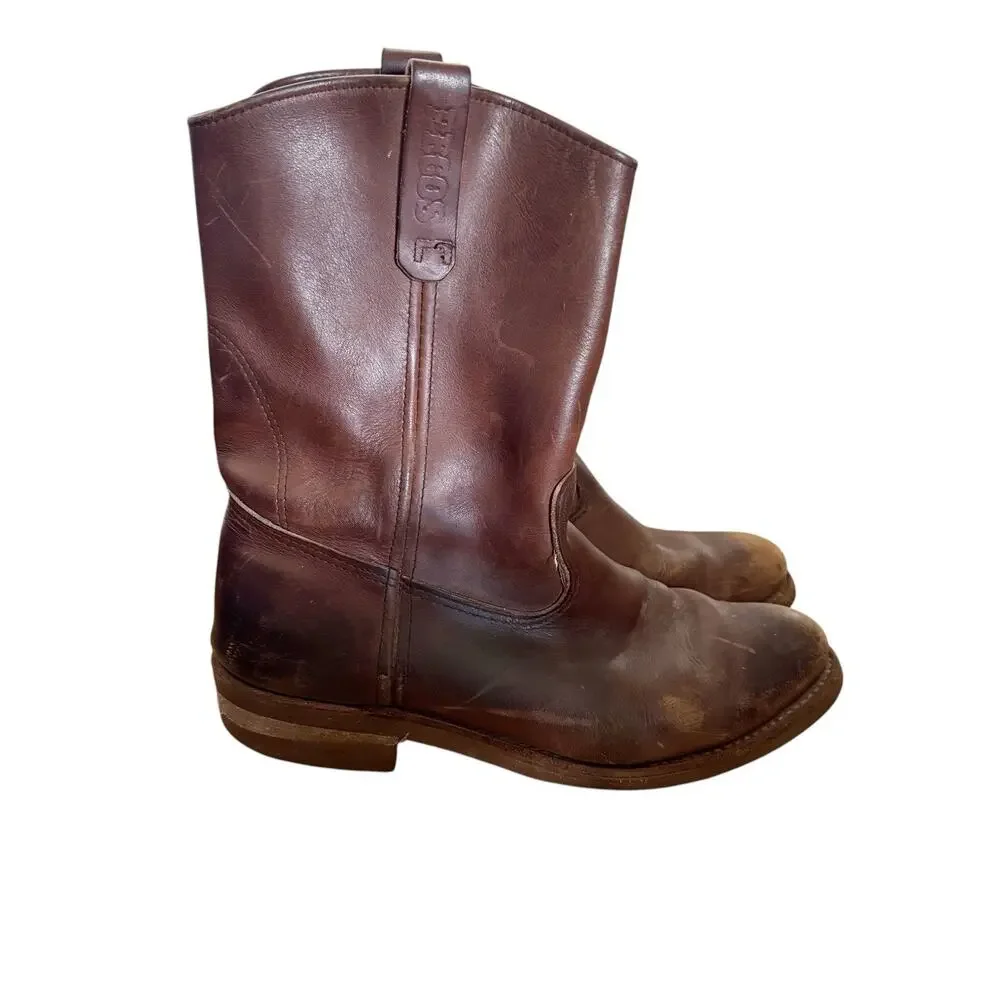 Red Wing Pecos 1105 Mens Size 11.5 D‎ Pull-On Work Boot USA Made Reddish Brown